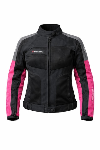 Venom Dynamic 4 Mevsim Ce Korumalı Pembe Kadın Motorcu Montu Bir Beden Büyük Alınız