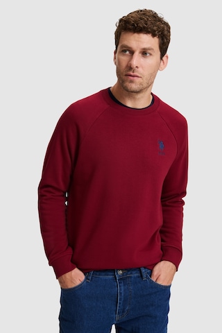 U.S. Polo Assn. Erkek Bordo Basic Sweatshirt 50329441 Vr014