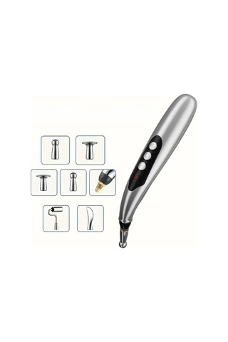 Akupunktur Güzellik Kalemi Elektrikli 7 Başlıklı Cilt Cihazı İğnesiz