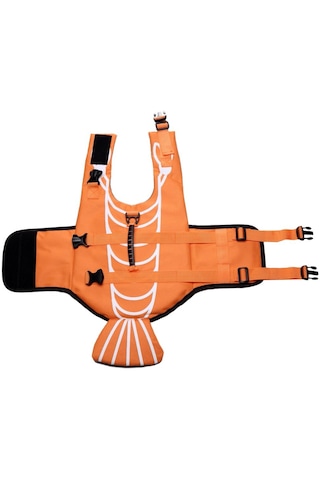 Homyl Köpek Can Yeleği Yüzme Pet Mayo Kostüm Turuncu-m