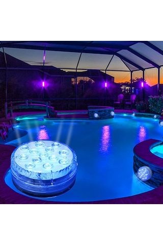 Trendooze Yüzme Yeni Uzaktan Tipi Su Stil Kupası Kumandalı Işığı Işığı Işığı Havuzu Emme Denizaltı Boncuğu Ampul Altı Akvaryum 13 At