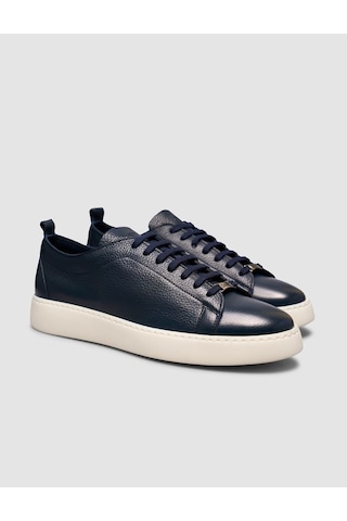 Cabani Erkek Minimal Laci Deri Sneaker Lacivert
