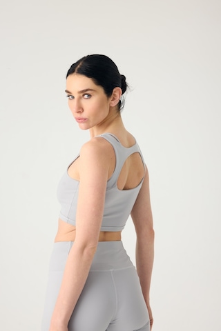Normal People Nyra - Spor Bra / Şeftali Dokulu Peach Skin Kumaş Gri