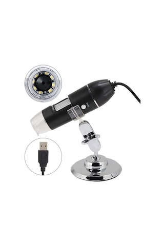 Usb Kablolu El Tipi Dijital Mikroskop 8 Ledli Endoskop Kamera