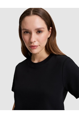 Pierre Cardin Kadın Siyah Tişört Basic 50323570-vr046