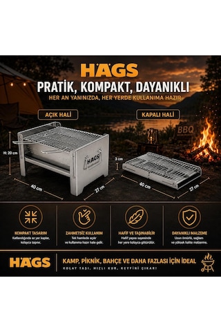 Katlanır Mangal, Galvaniz Metal, Kömür Mangalı, Izgaralı, Portatif Taşınabilir Pratik Mangal Çok Renkli