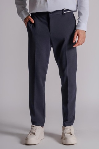 Braccas Erkek Yandan Cepli Beli Ribanalı Slim Fit Chino Pantolon Lacivert Lacivert
