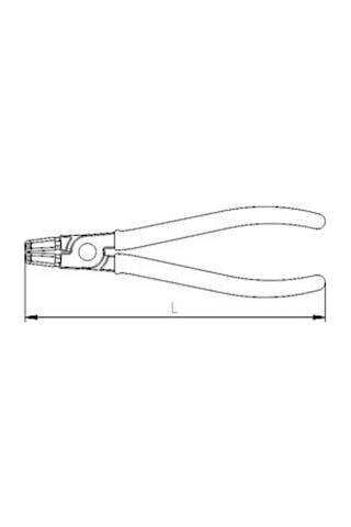 Izeltaş 3331 Iç Segman Pensesi Eğri Yaysız 210Mm