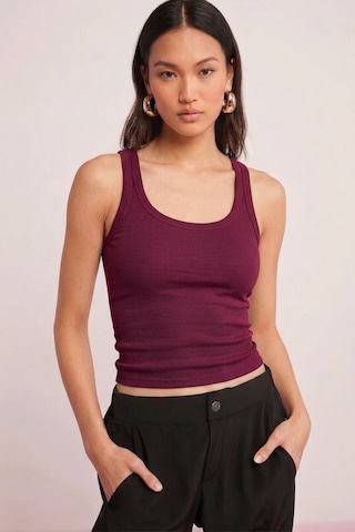 Fit Women Pamuklu Kadın Fitilli Görünümlü Kalın Askılı Basic Atlet 4624-bordo