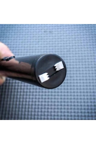 Wezone Stahl Kasa Usb Şarjlı Yetenekli Fenerli Çetin Güçlü Şoklu Kişisel Savunma Kalemi - Siyah Siyah