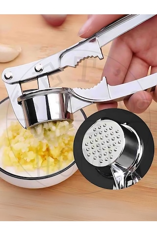 Fonksiyonel Sarımsak Öğütücü Paslanmaz Ceviz Kırıcı Dayanıklı 17 Cm Metalik Gri