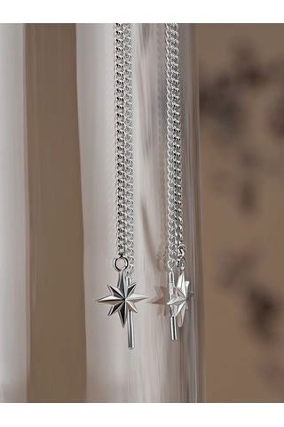 Lucente Uzun Gümüş Zarf Küpeler 185636710 Diğer