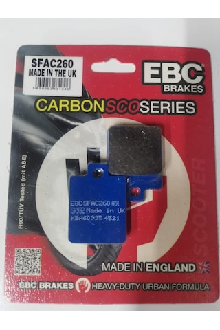 Ebc Sfac260 1999-2005 Vespa Et 4 Uyumlu Ön Fren Balatası Karbon Balata