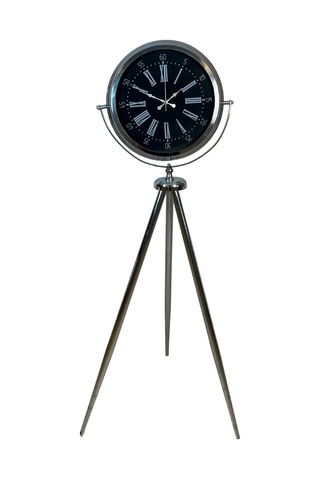 Büro Ev Ofis Dekoru İçin 150x45cm Krom Metal İhtişam Tripod Ayaklı Saat Diğer