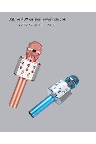 Taşınabilir Karaoke Mikrofon - Bluetooth, Usb Ve Aux Girişli