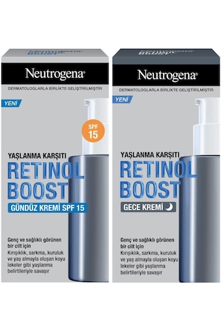 Neutrogena Retinol Boost Gündüz Kremi Antiaging 50 ml + Neutrogena Retinol Boost Gece Kremi Antiaging 50 ml