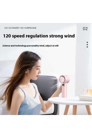 Serene Space 120 Hızlı El Tipi Fanyüksek Hızlı Taşınabilir El Tipi Turbo Fan 5456 Beyaz