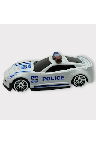 Metal Mini Polis Arabası 8 Cm - Polis - 1 Lisinya