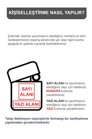 Hakiki Deri Kılıflı Sarı Lacivert Taraftar Benzinli Çakmak