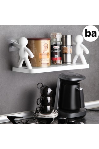 Herkül Raf Düzenleyici Şampuanlık Sabunluk Banyo Mutfak Organizer Raf-ba027-1 Beyaz