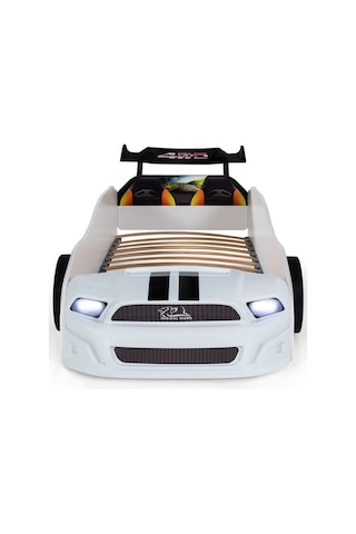 Beyaz Arabalı Yatak Sport Mst Işıklı 90x190 Cm