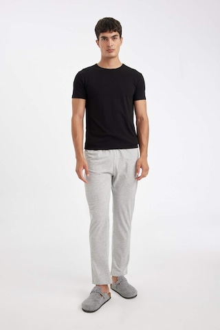 DeFacto Slim Fit Dar Kesim Bisiklet Yaka Kısa Kollu Pijama Üstü L4885AZ24WNBK27