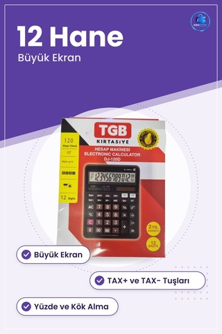 Hesap Makinesi Haneli Masaüstü Büyük Ekran Ofis Muhasebe Vergi He Çok Renkli