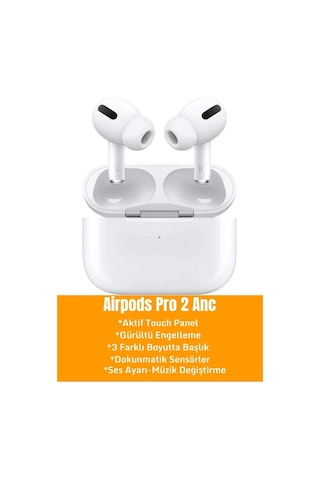 Pro 2.nesil Uyumlu Anc Bluetooth Kulaklık Gürültü Önleyici Yeni Nesil Kulaklık Beyaz Diğer