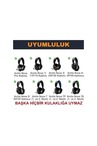 Lexroo Steelseries Arctis Nova Pro Kablolu & Arctis Nova - Kumaş Çok Renkli