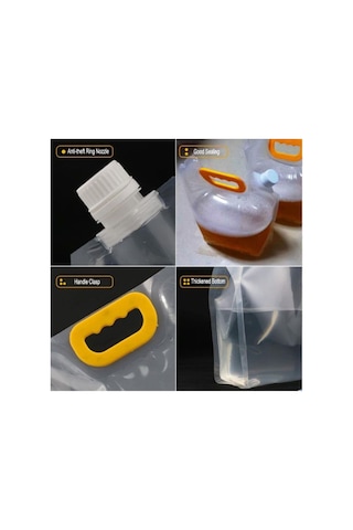 Mnb Shop Dayanıklı Plastik İçecek Çantası 2 Litre Çok Renkli