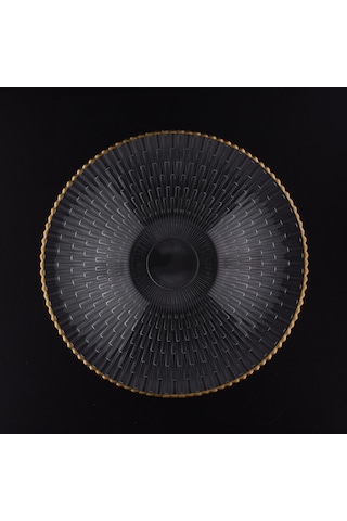 Porsima 31016 Newyork Altın Yaldızlı Cam Meyvelik Sunumluk 31 Cm