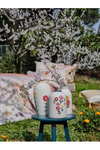 Linens Liva 13x13x19 Cm Vazo Beyaz Beyaz