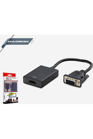 Vga To Hdmi Çevirici Sesli Dönüştürücü Adaptör Kablosu Hr4458