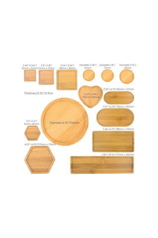 Kalp Şeklindex 1-14 Stil Yuvarlak Kare Saksı Ekici Bambu Tepsi Ahşap Tutucu Ev Dekor Bahçe Kaynağı Anti-solmaya Basit Zarif Tasarım