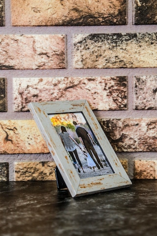 Açık Mavi Eskitme 10cmx15cm Çerçeve Yeni Sezon Kalın 30mm