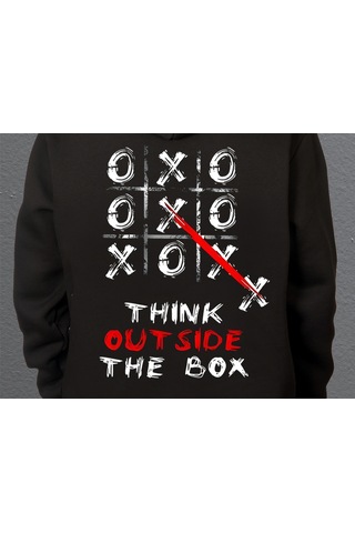 Bumeta Xox Kalıpların Dışına Çık Sweatshirt Unisex Kapüşonlu Hoodie 001
