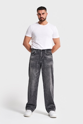 Itsbasic Erkek Koyu Füme Renk 4w5-14 Tt25 Relaxed Baggy Fit İç Boy 80cm Rahat Kesim %100 Koton Denim Jean