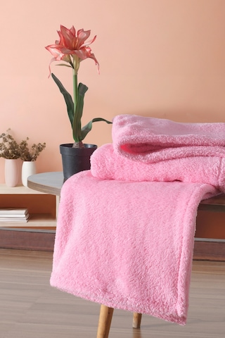 Wellsoft Tv Battaniyesi Peluş Polar Ultra Yumuşak Battaniye 140x170 Cm Pembe