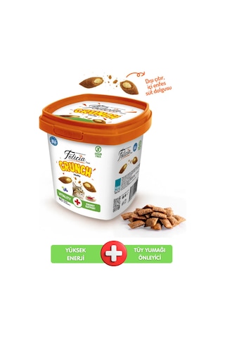 Tüy Yumağı Önleyici Vitality Enerji Kedi Crunch Ödül Maması Sığır Etli, Yaban Mersini & Sütlü 100 Gr