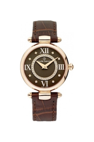 Claude Bernard Cb.20501.37r.brpr1 Kahverengi Kadın Kol Saati Altın