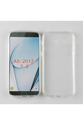 Galaxy Uyumlu A5 2017 Kılıf Zore Süper Silikon Kapak Renksiz