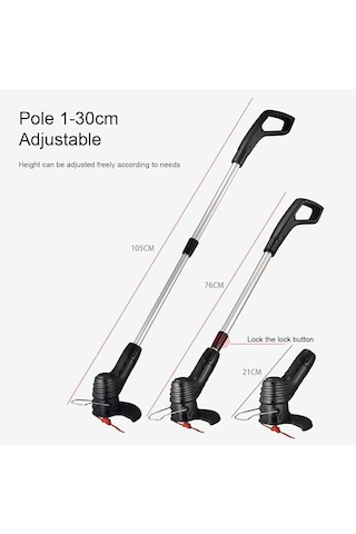 Wezone Taşınabilir Şarjlı Çim Biçme Makinesi - Uzun Süreli Kullanım, Hafif Ve Dayanıklı