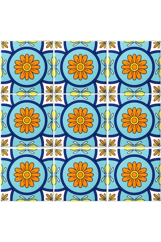 Can Seramik – 10x10 Cm. Cç-95 Kütahya Çini Karo 5'li 1 Paket
