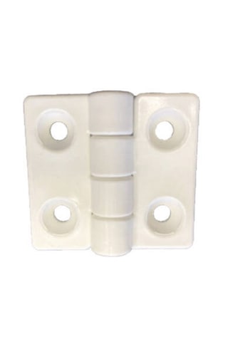 Saray 10'lu Plastik Menteşe. Kısa-kısa Model. Beyaz. 37x40mm
