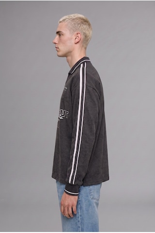 Defacto Boxy Fıt Polo Yaka Baskılı Sweatshirt H4884ax26auar216 Antrasit-ar216