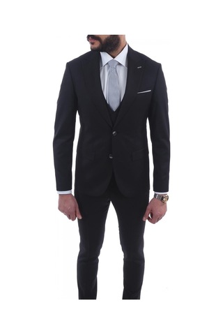 Jan Carlucci Slimfit Yelekli Drop 6 Takım (513704084) Siyah
