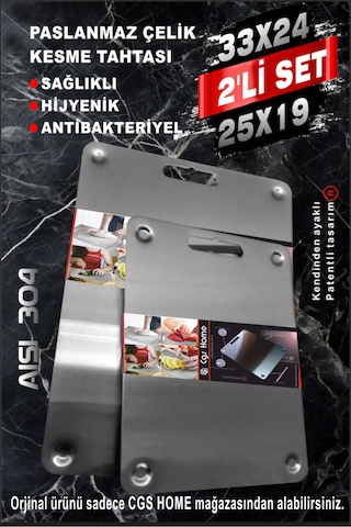 Büyük-küçük Paslanmaz Çelik Kesme Tahtası Ayaklı 304