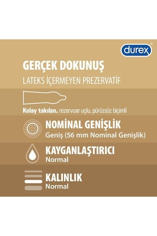 Durex Gerçek Dokunuş Ultra Kaygan Prezervatif 10'lu