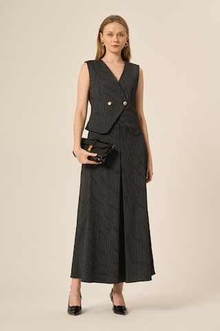 Ftz Women Kadın Yelek Etek Çizgili Takım Siyah 31147 Siyah