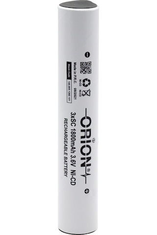 Orion 1800 mAh 3.6 V Ayaklı SC Ni-Cd Şarj Edilebilir Pil